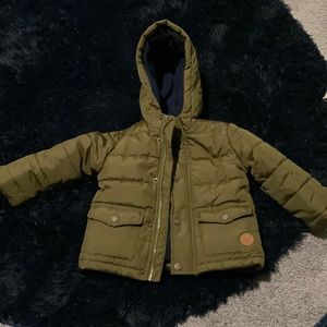 Brand new never worn Boys 18m coat olive/khaki color. Tags removed but not worn